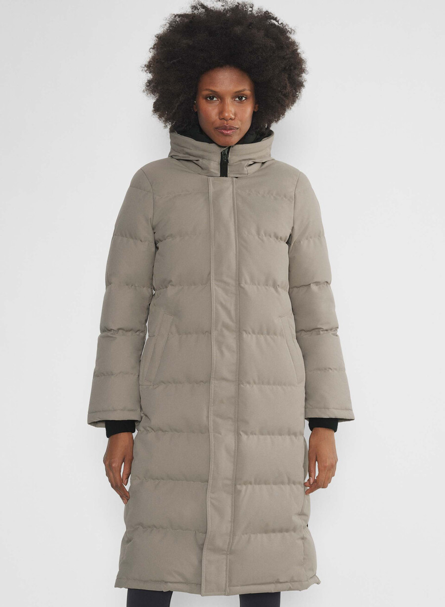 powder parka lång - coldstop modern taupe