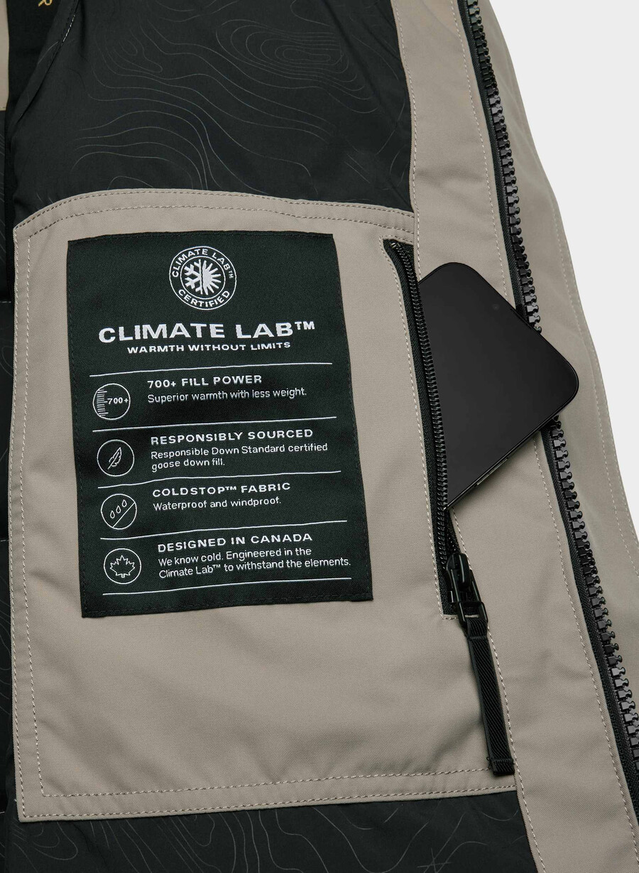 powder parka lång - coldstop modern taupe