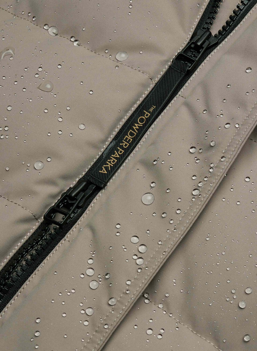 powder parka lång - coldstop modern taupe