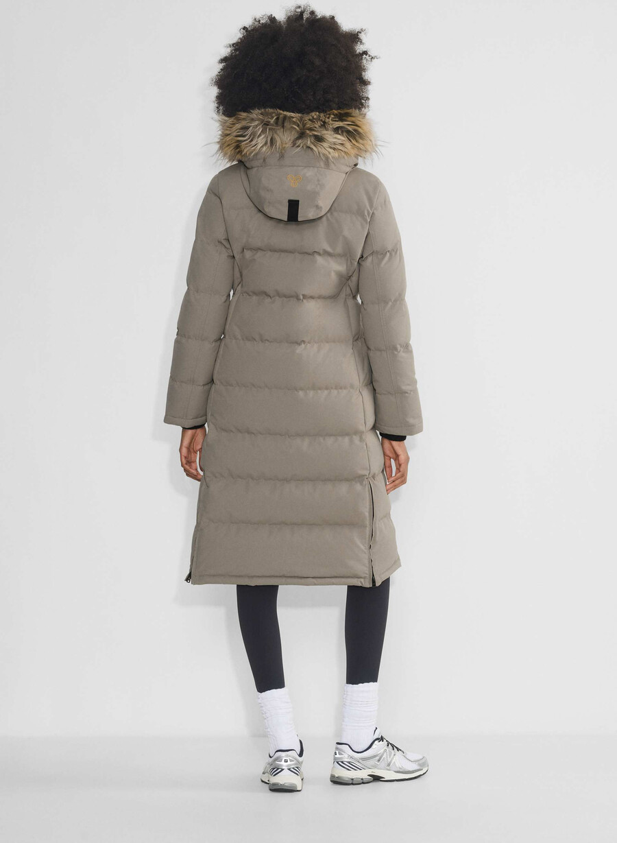 powder parka lång - coldstop modern taupe