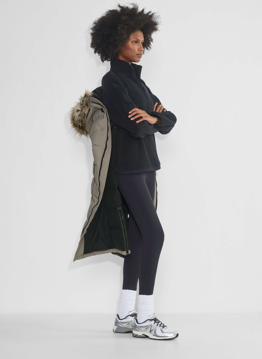 powder parka lång - coldstop modern taupe