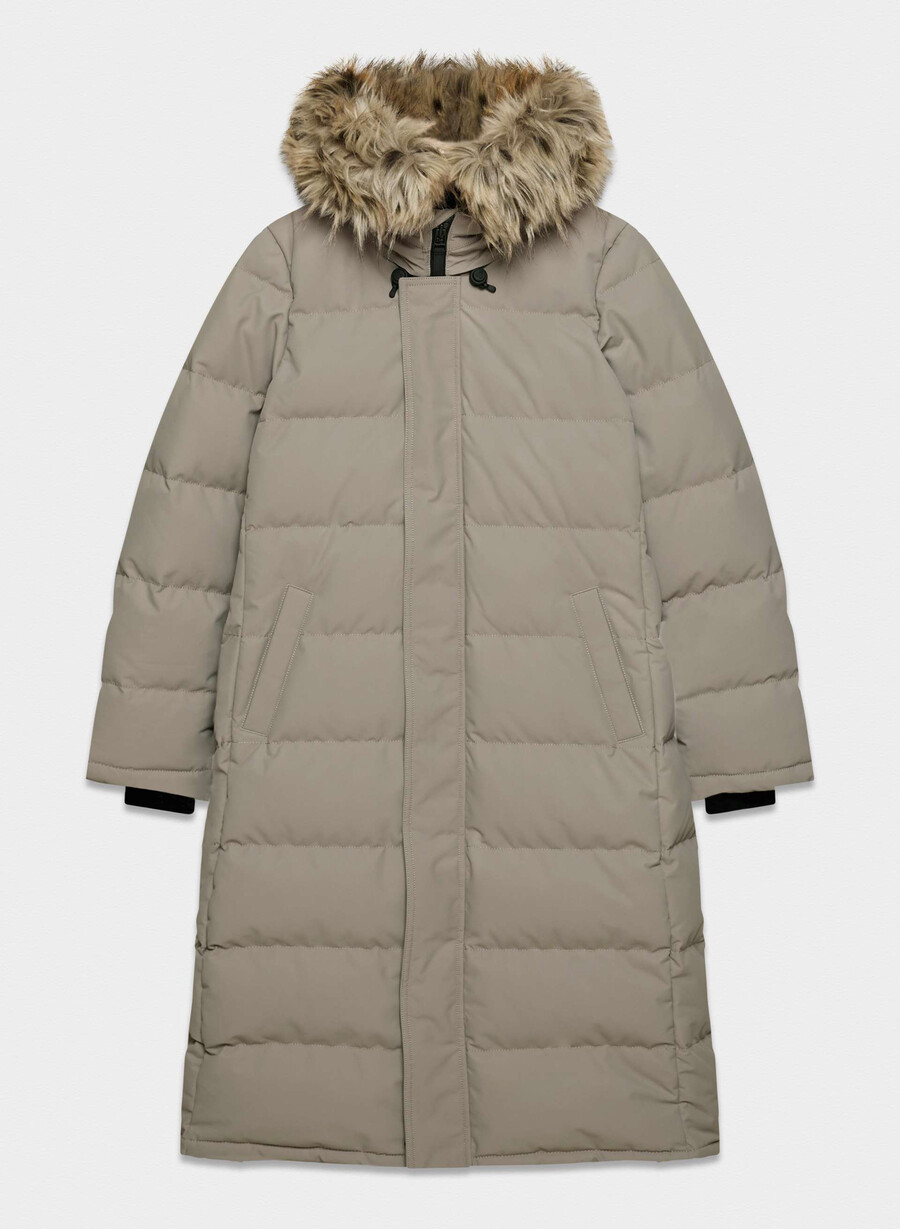 powder parka lång - coldstop modern taupe