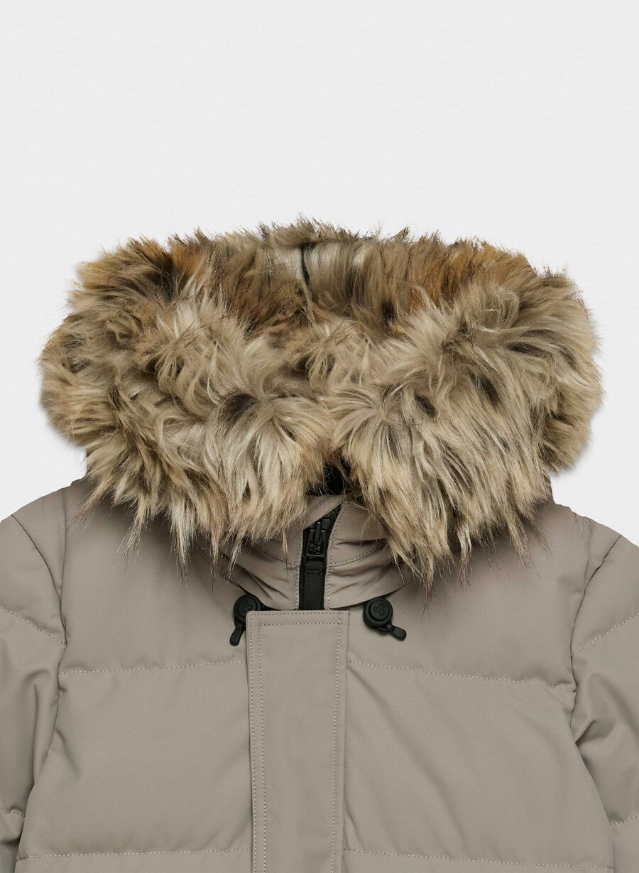 powder parka lång - coldstop modern taupe