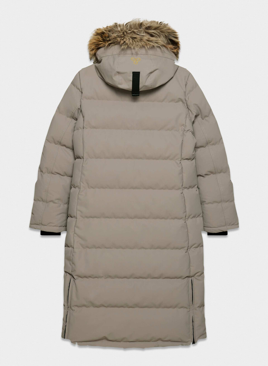 powder parka lång - coldstop modern taupe