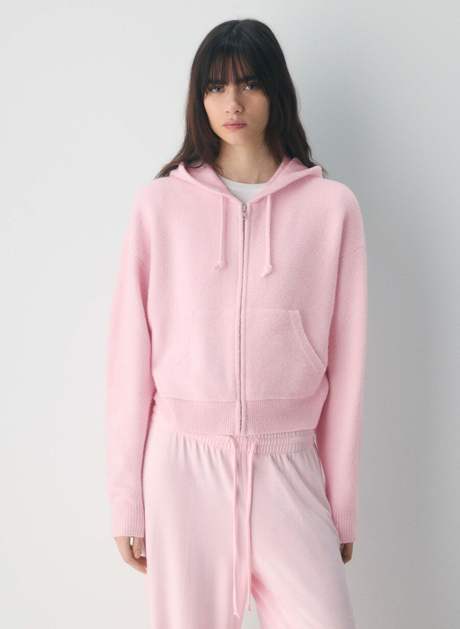 peyton zip hoodie cupid rosa