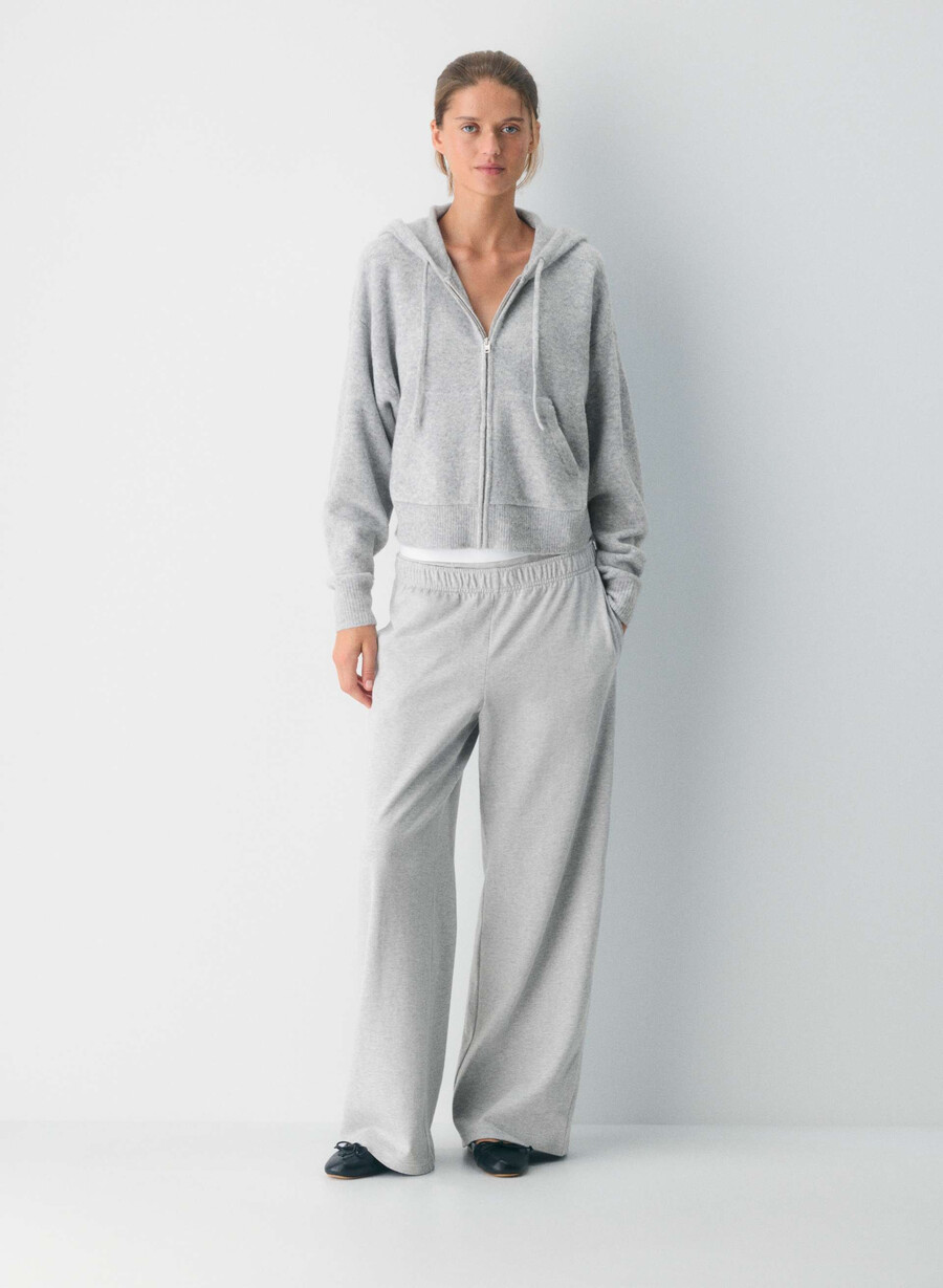 peyton zip hoodie ljunggrå krom