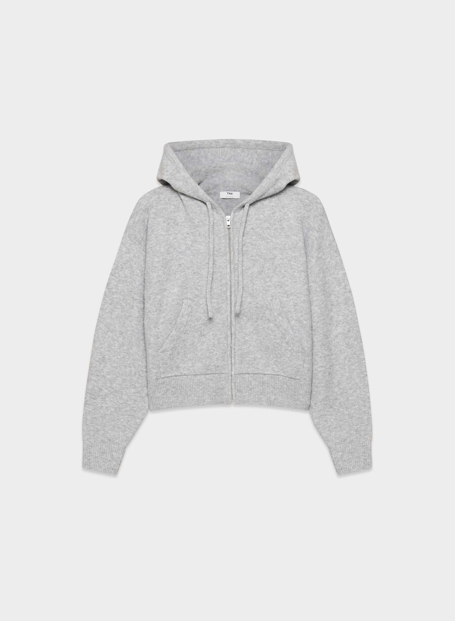peyton zip hoodie ljunggrå krom