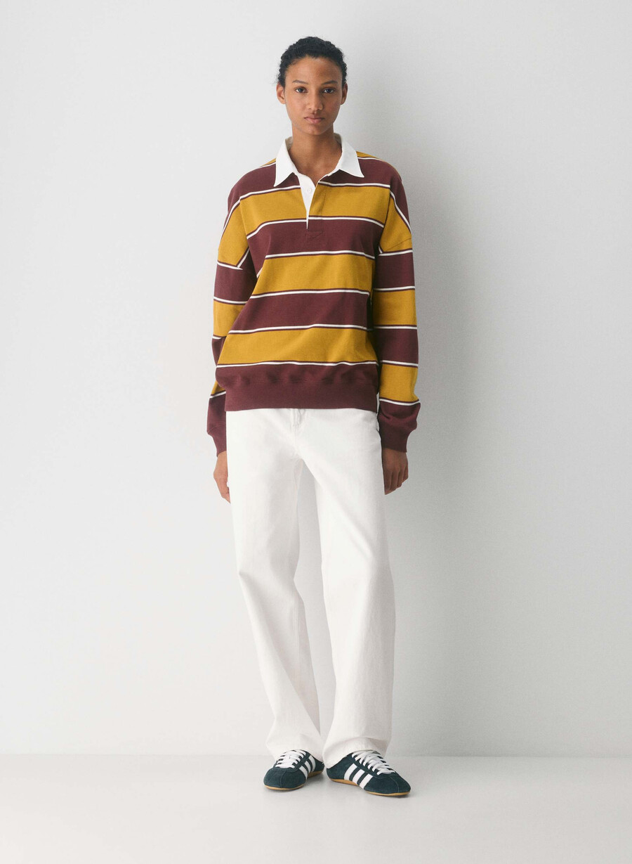 mighty cotton lomu polo långärmad guld cst gulsmc brgn