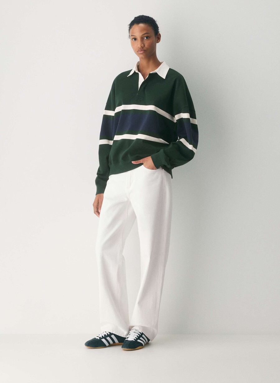 mighty cotton lomu polo långärmad figtrÄd grnadmiral