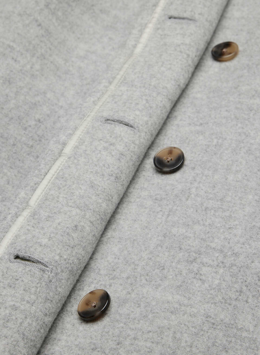cocoon coat - mjuk ull kashmir ljusgrÅ ljusgrÅ