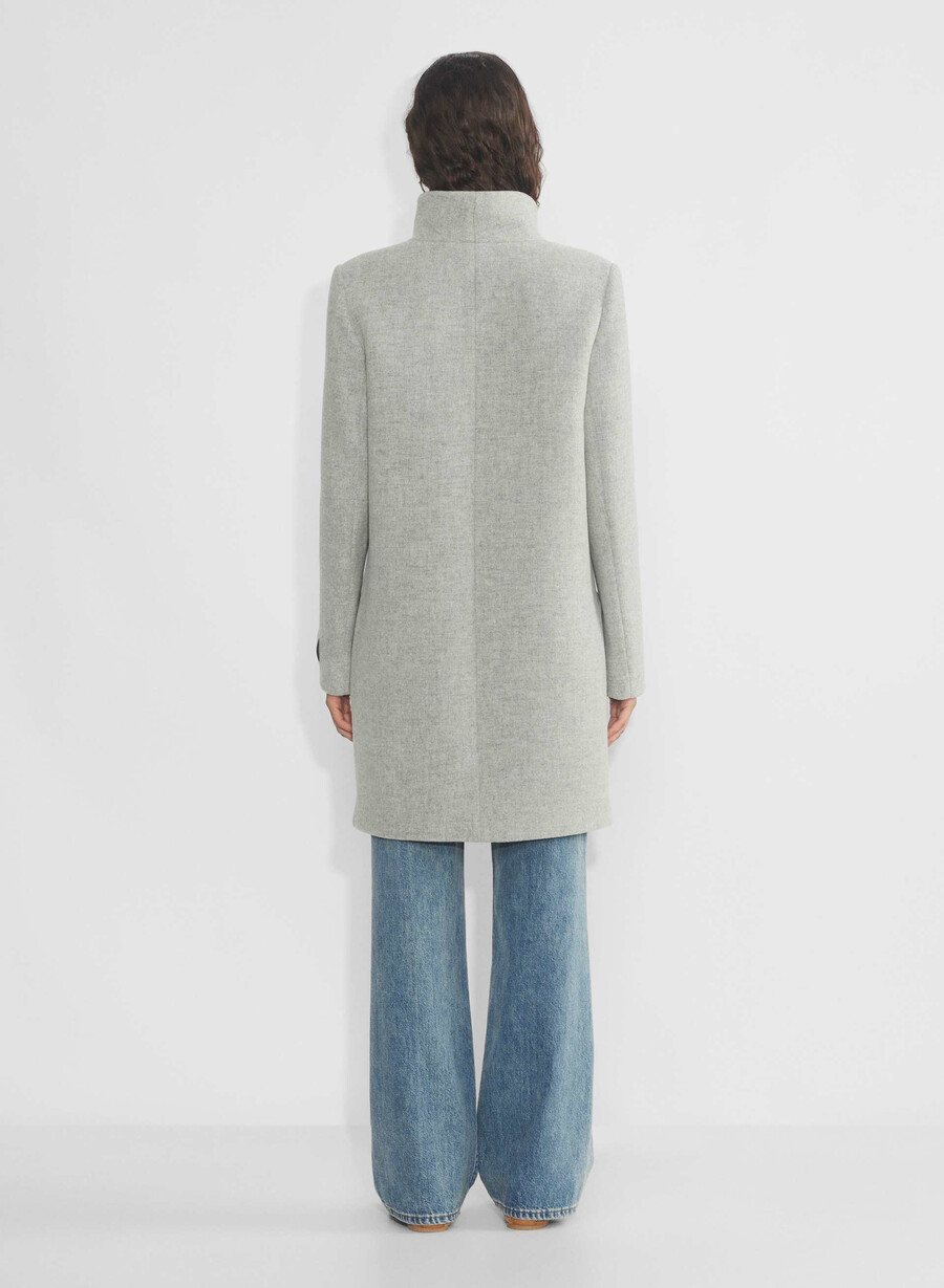 cocoon coat - mjuk ull kashmir ljusgrÅ ljusgrÅ