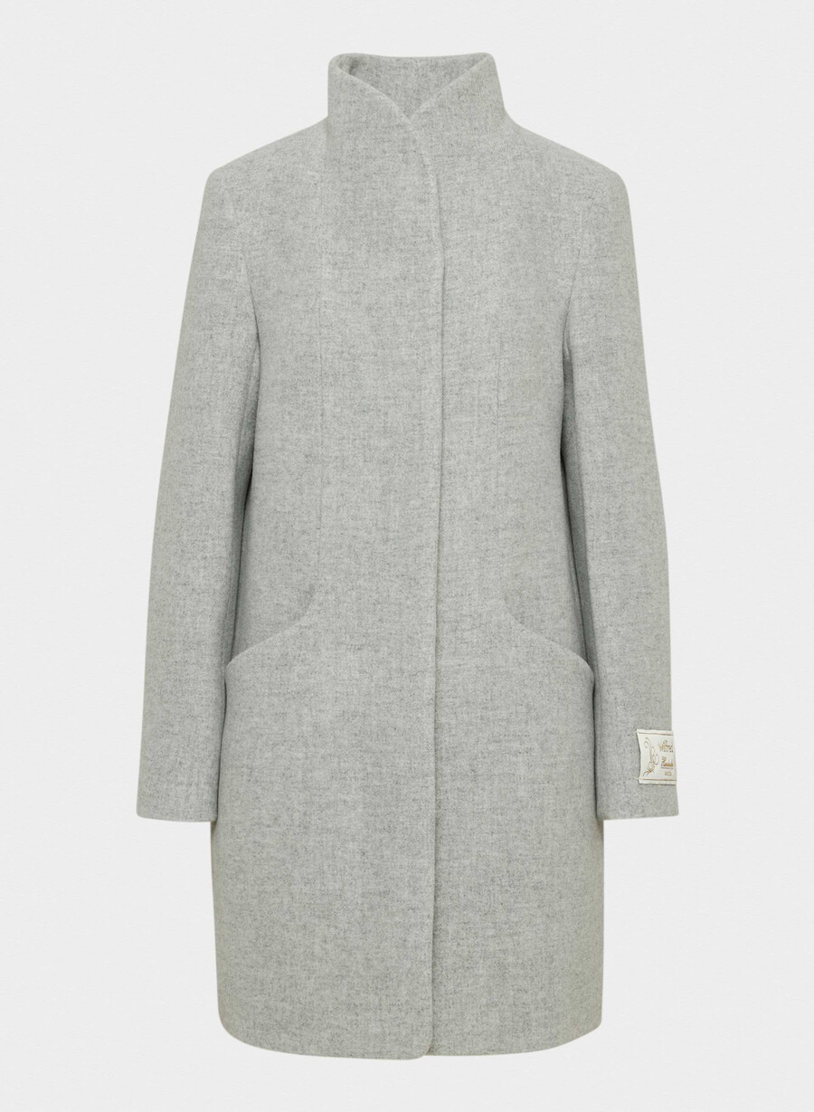 cocoon coat - mjuk ull kashmir ljusgrÅ ljusgrÅ