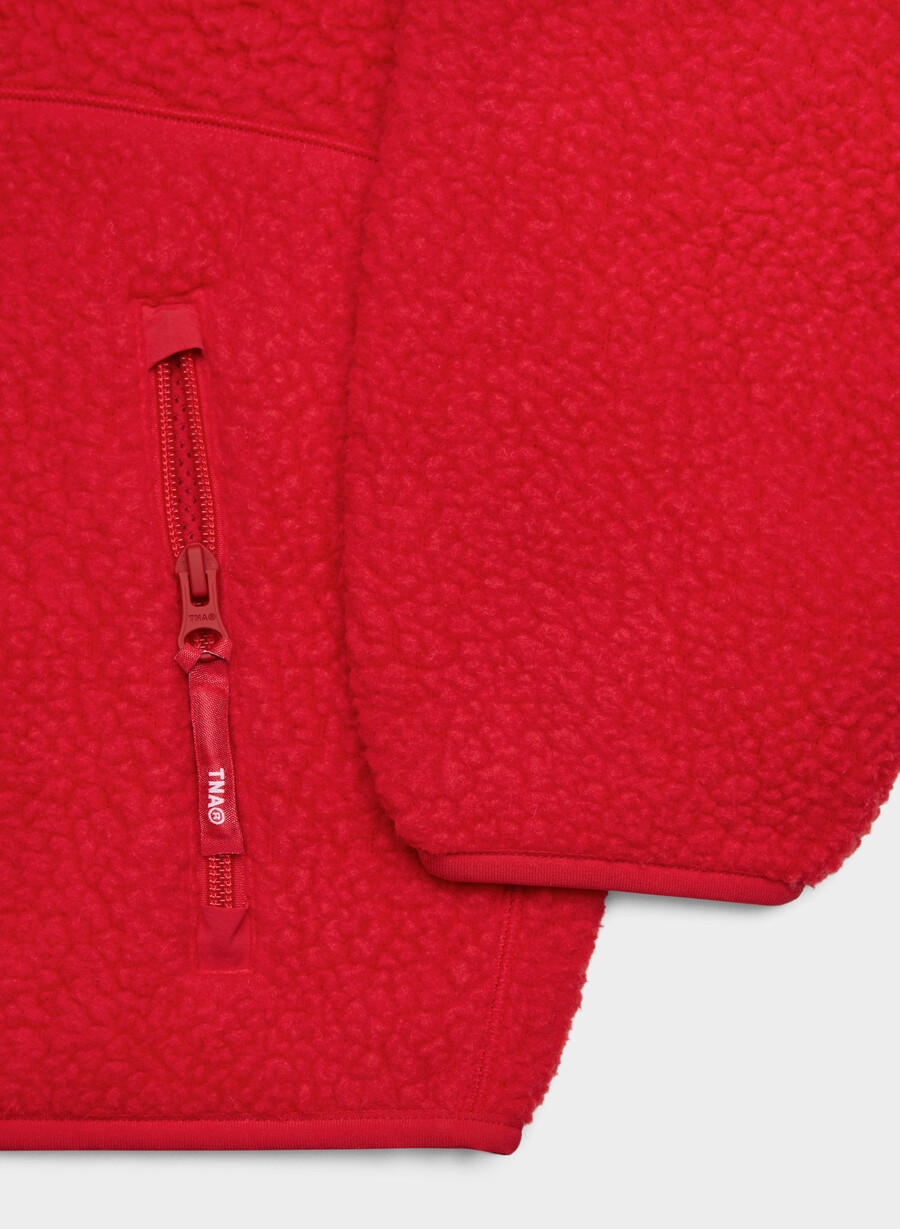 polartec thermal pro mockneck hi-hip zip-up blinkande rÖd