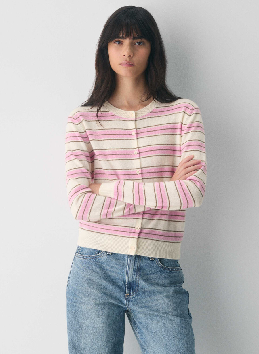 bare cashmere exemplar cardigan lght brch jlybn rosa