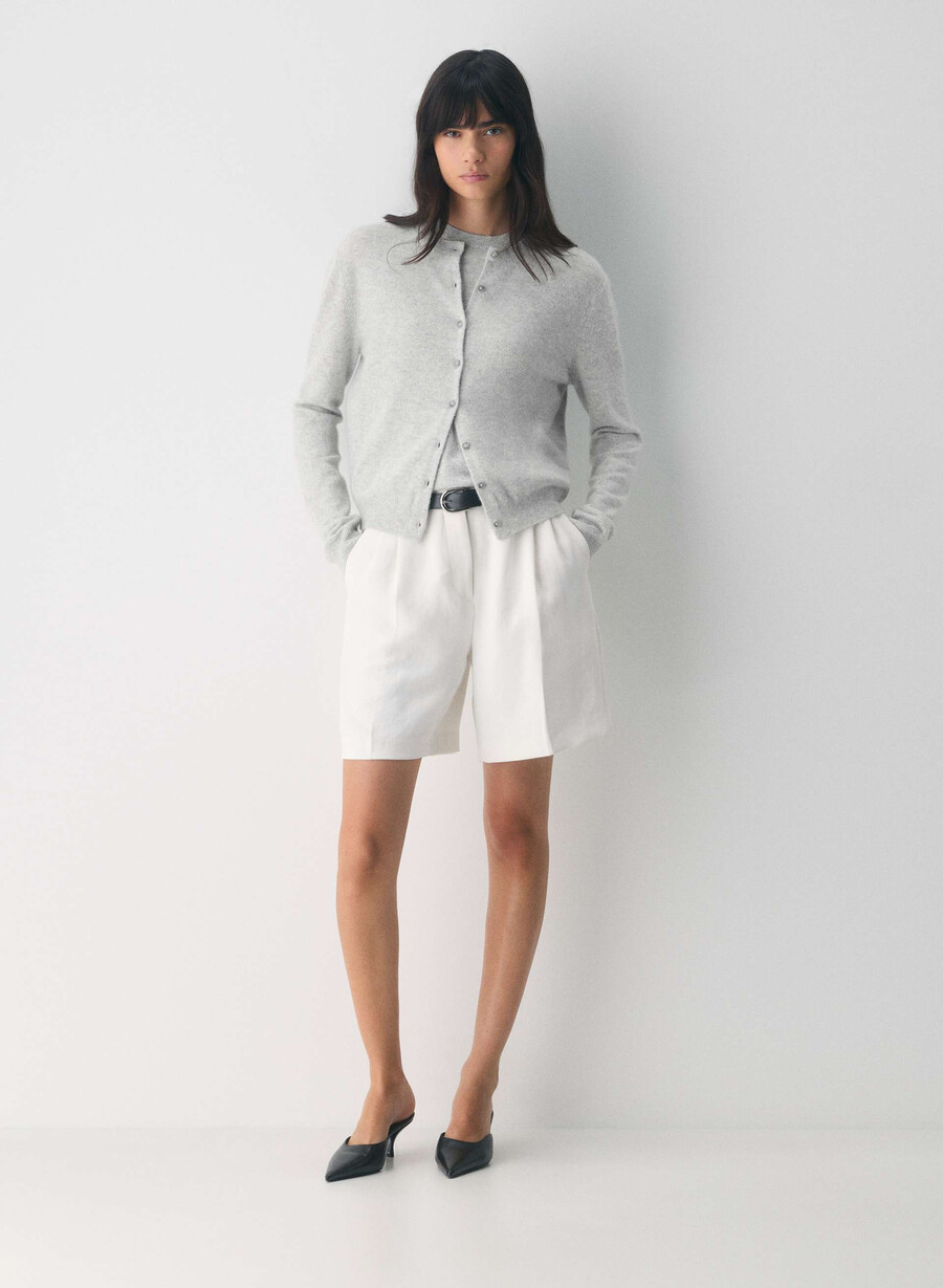 bare cashmere exemplar cardigan ljunggrå krom