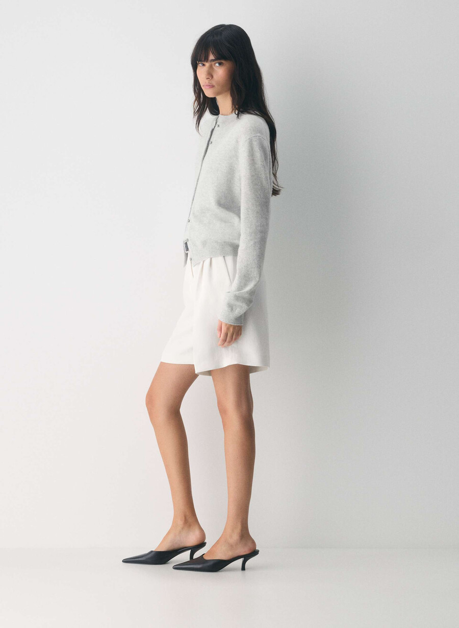 bare cashmere exemplar cardigan ljunggrå krom