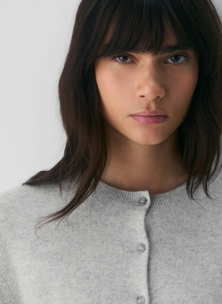bare cashmere exemplar cardigan ljunggrå krom