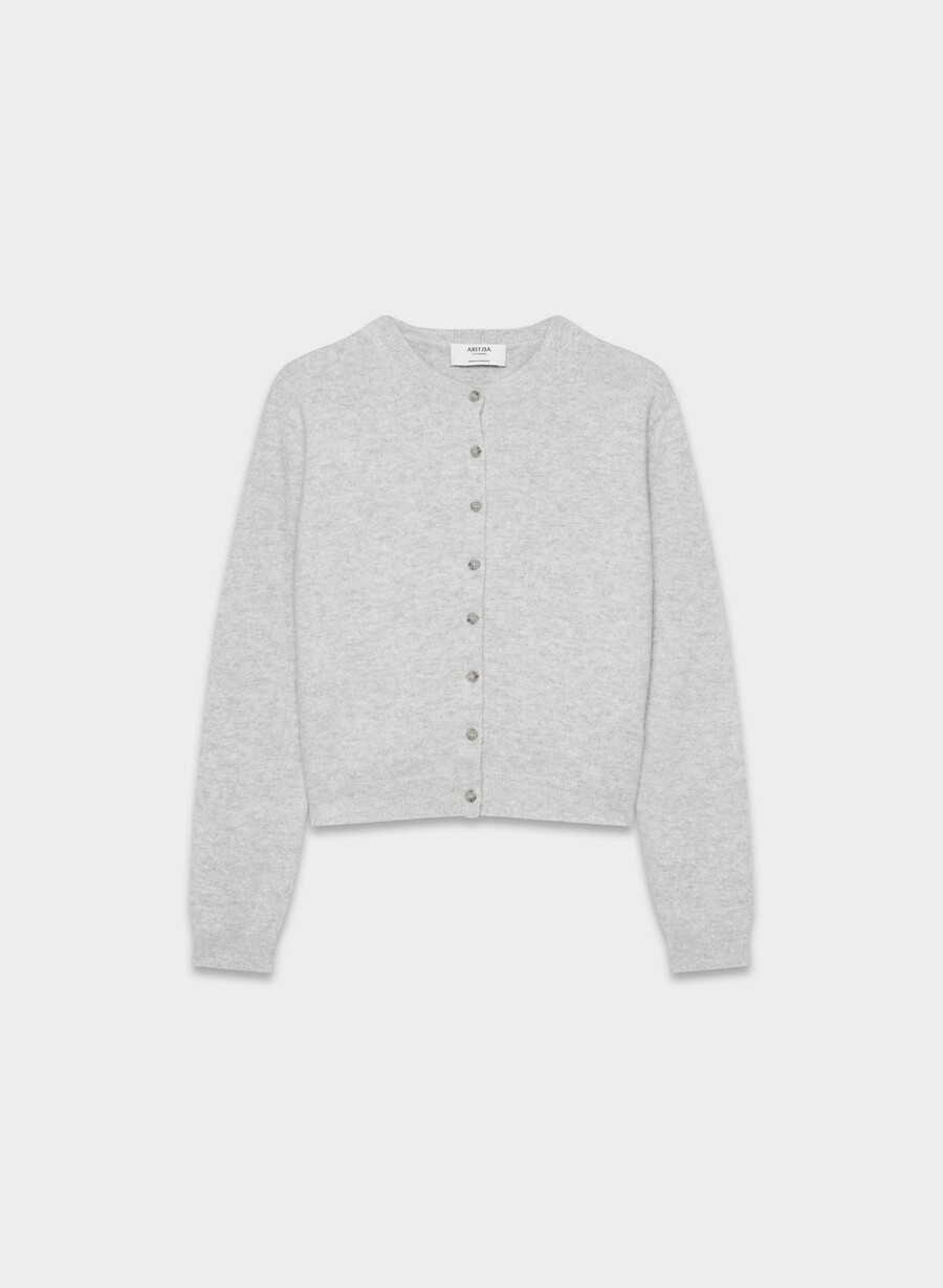 bare cashmere exemplar cardigan ljunggrå krom