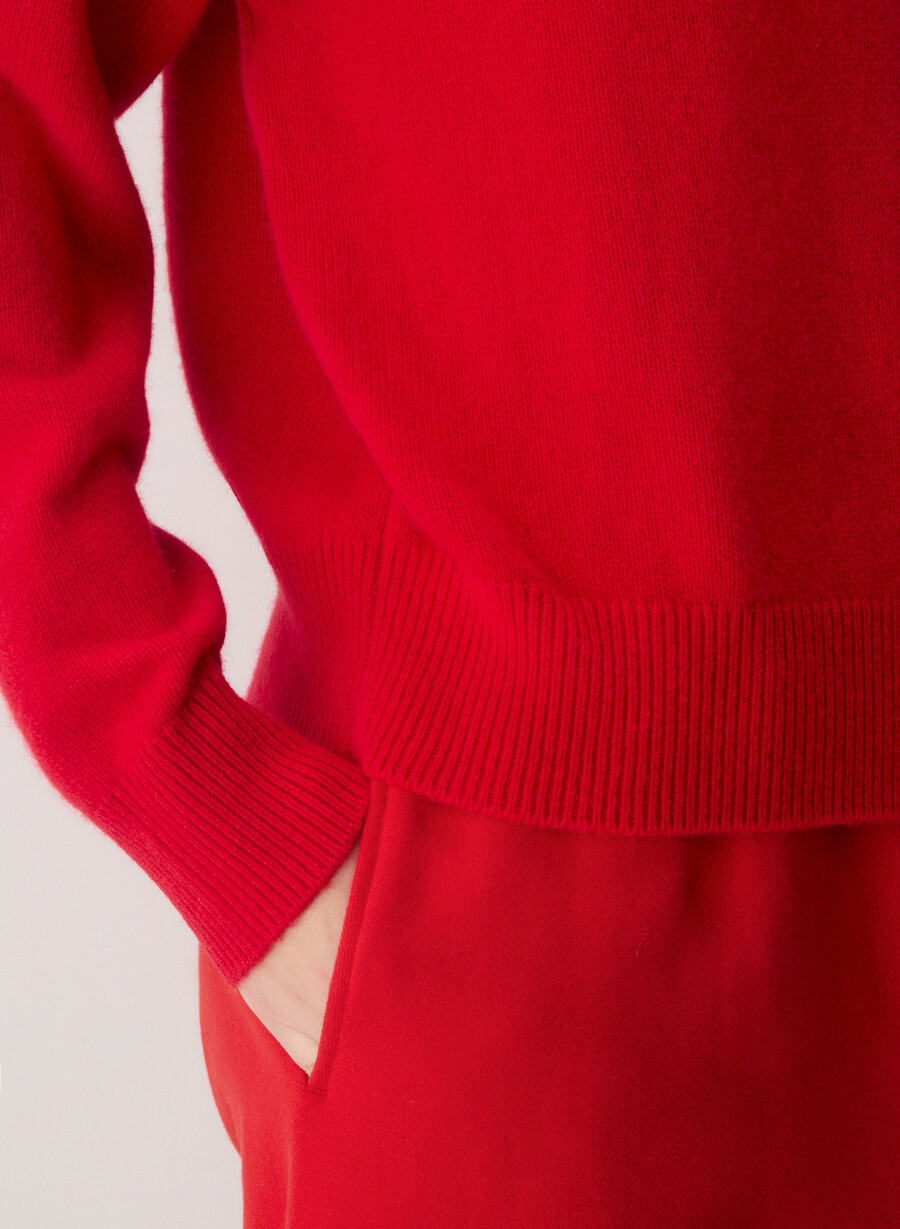 essential cashmere relic tröja blinkande rÖd