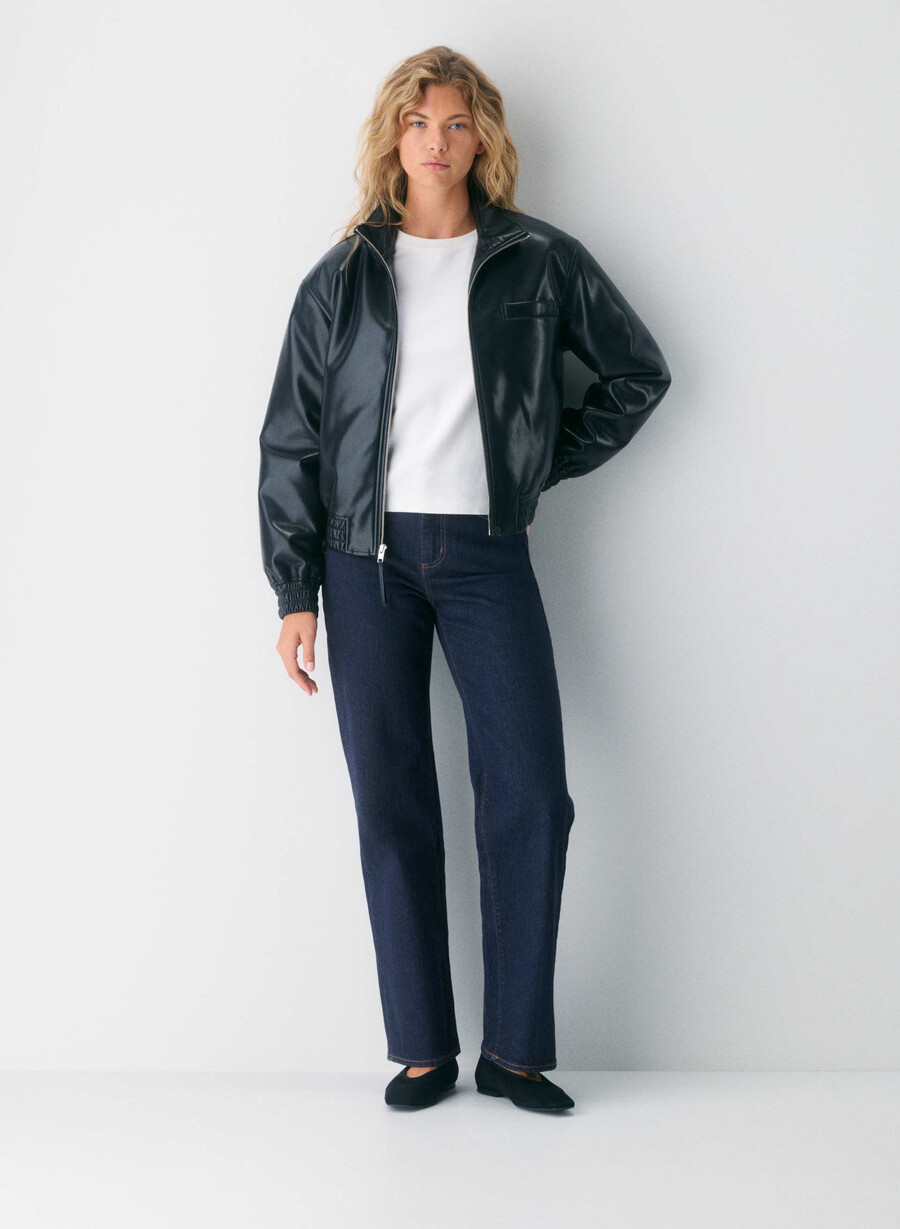 denim forum remy curve-fit hi-rise wide jeans vintage mörkblå
