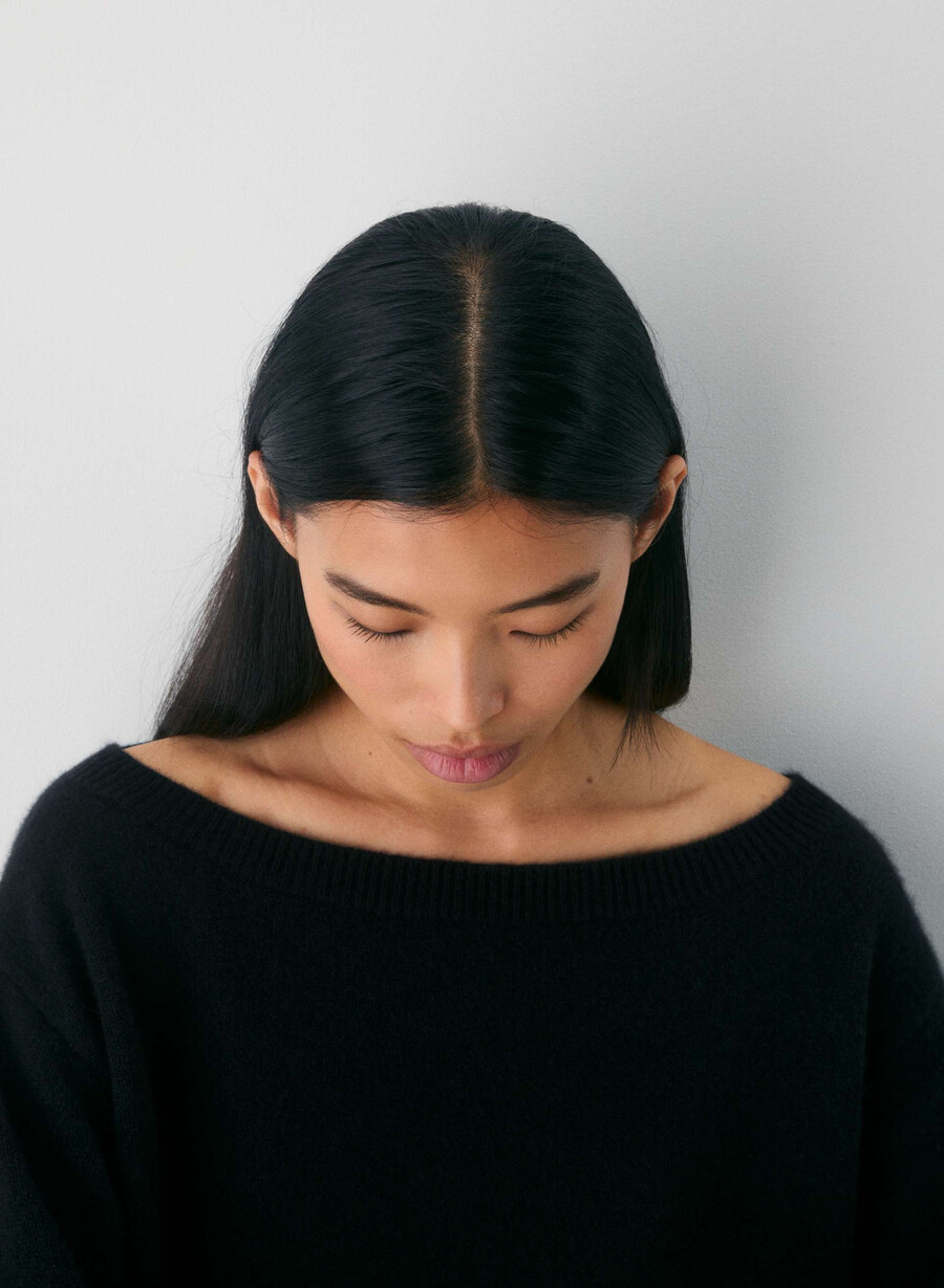 essential cashmere nuance tröja svart