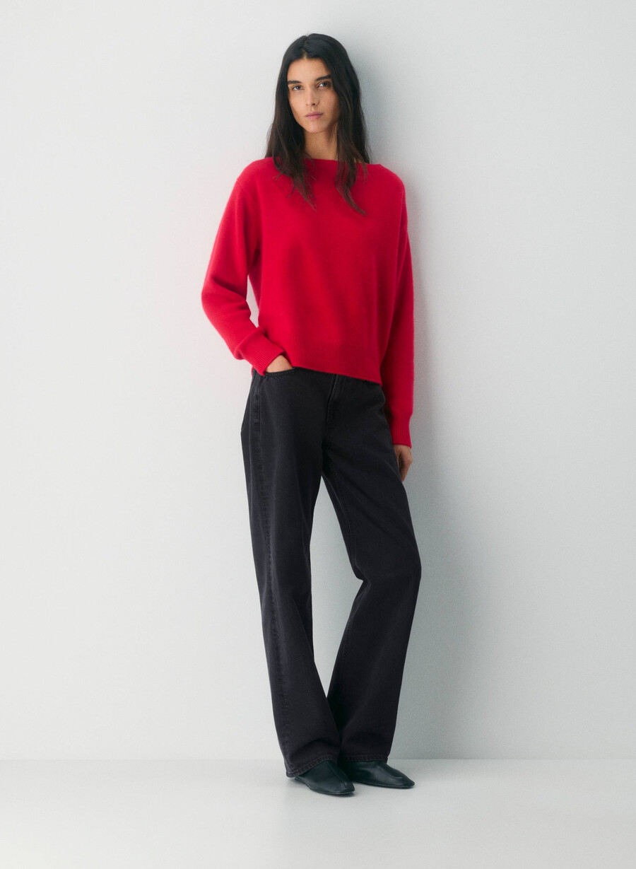 essential cashmere nuance tröja blinkande rÖd