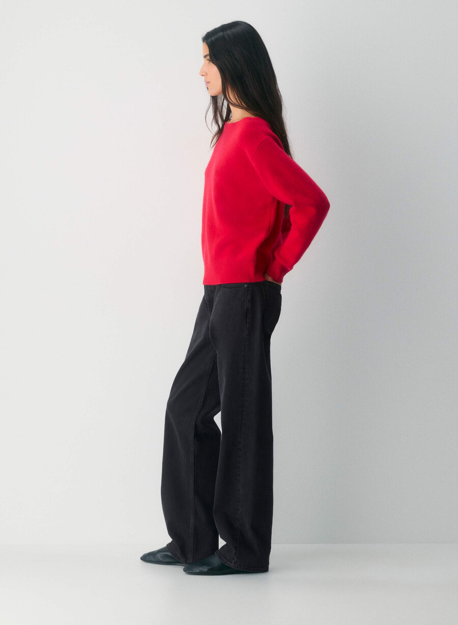 essential cashmere nuance tröja blinkande rÖd