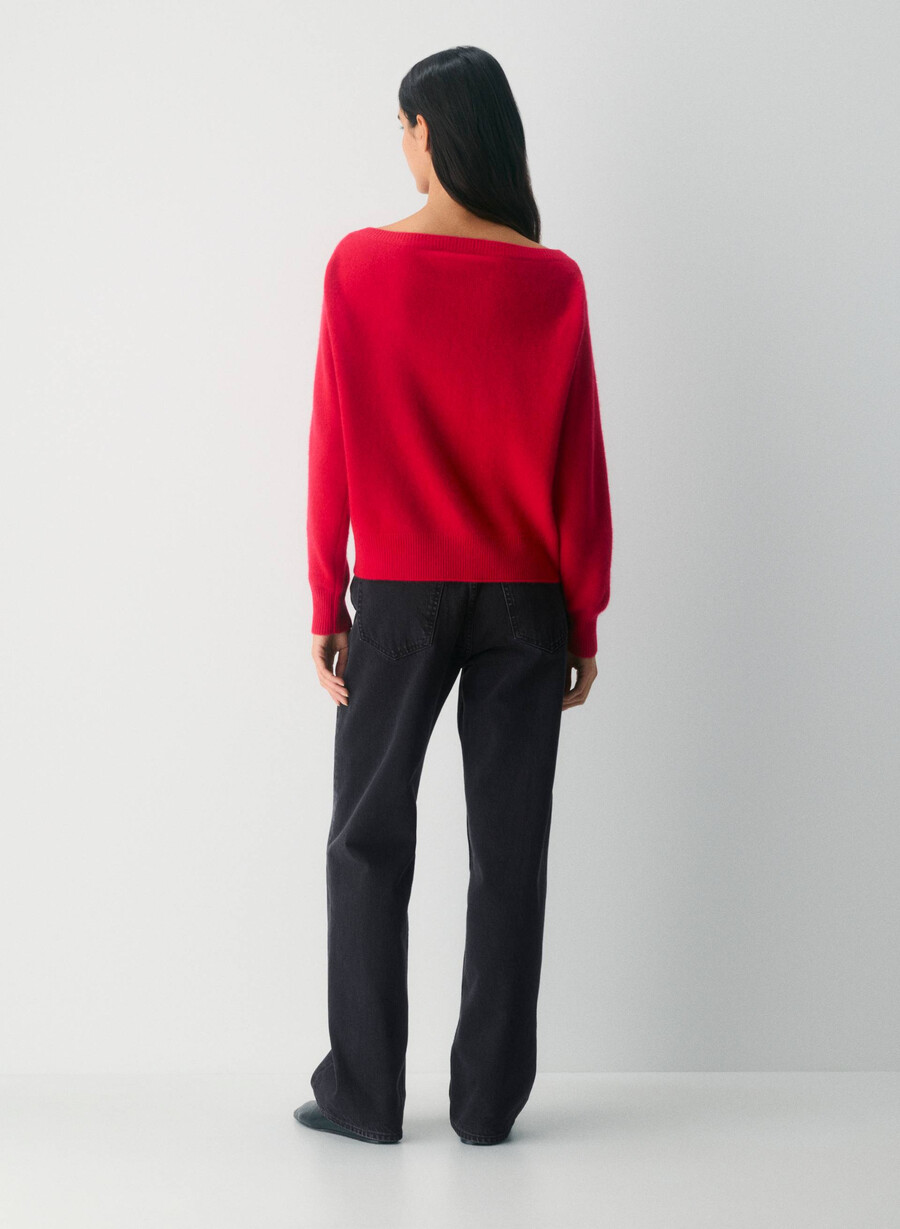 essential cashmere nuance tröja blinkande rÖd