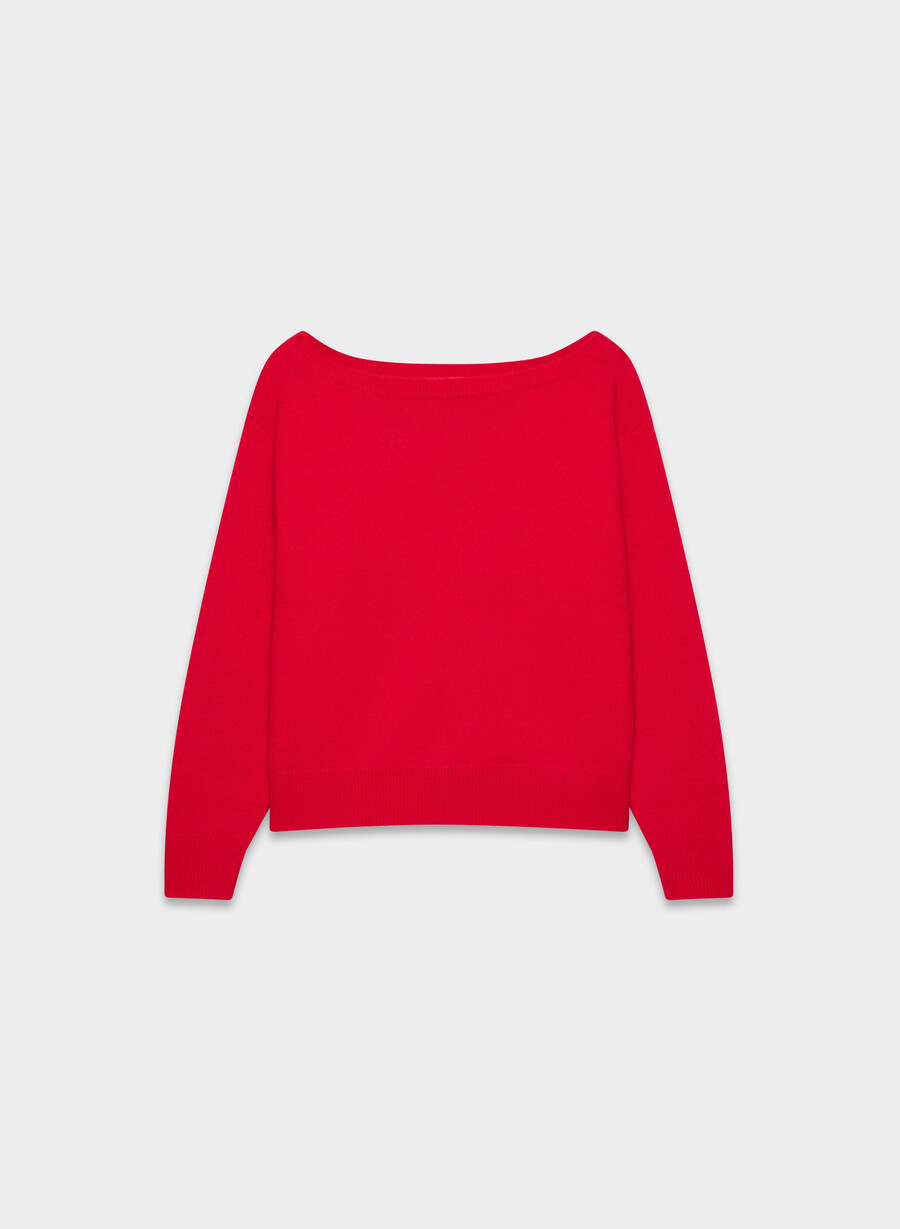 essential cashmere nuance tröja blinkande rÖd