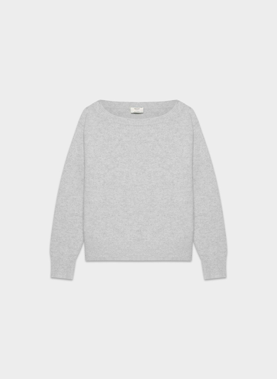 essential cashmere nuance tröja ljunggrå krom