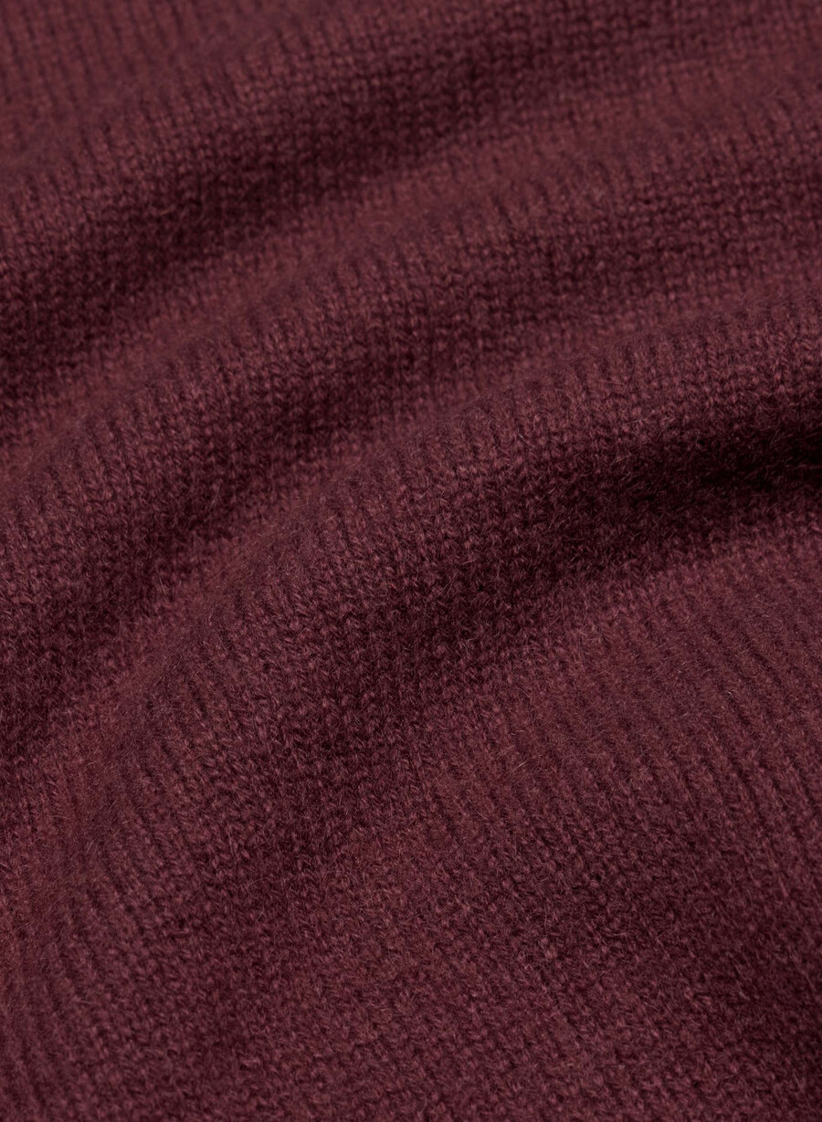 kashmir mockneck-tröja sumac burgundy