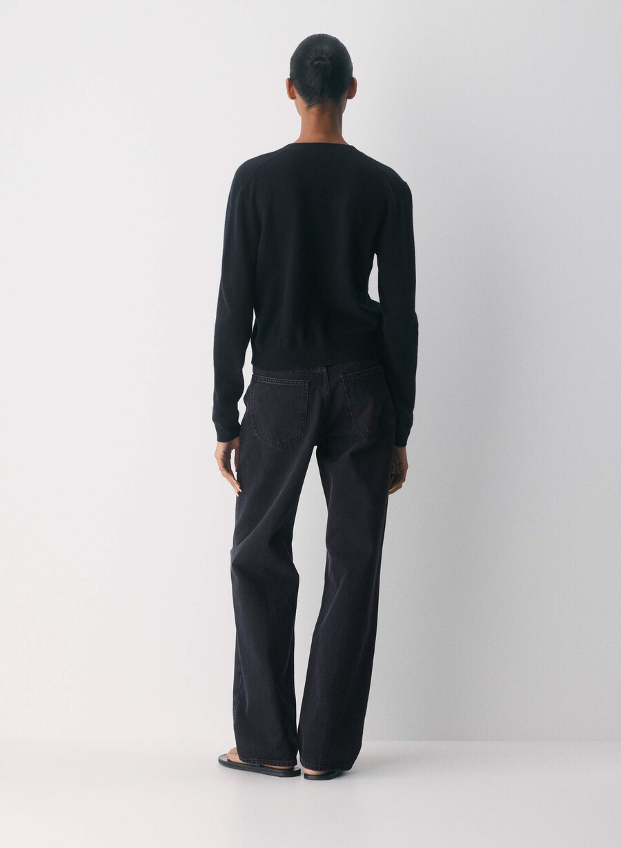 bare cashmere v-ringad kofta svart