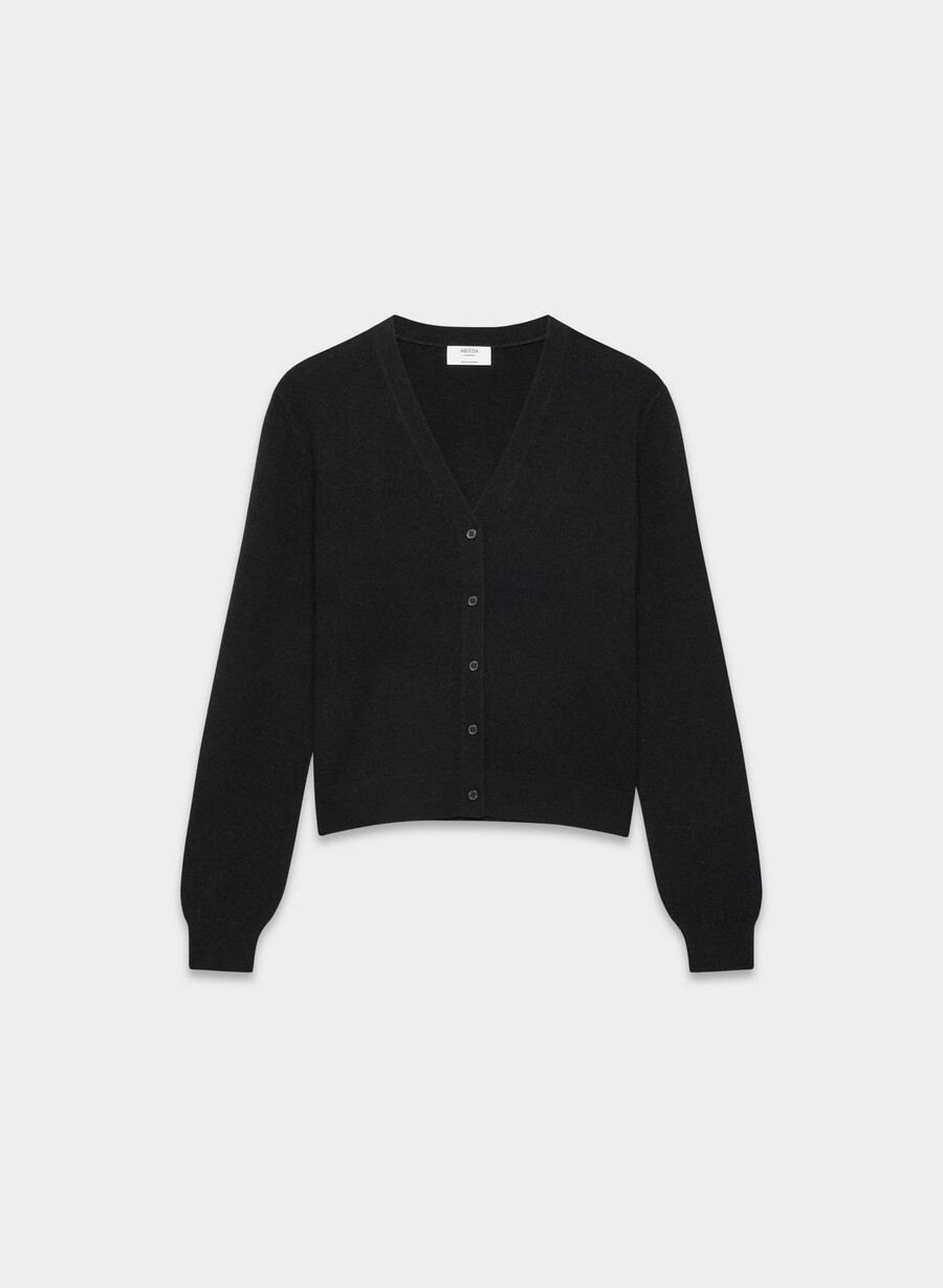 bare cashmere v-ringad kofta svart