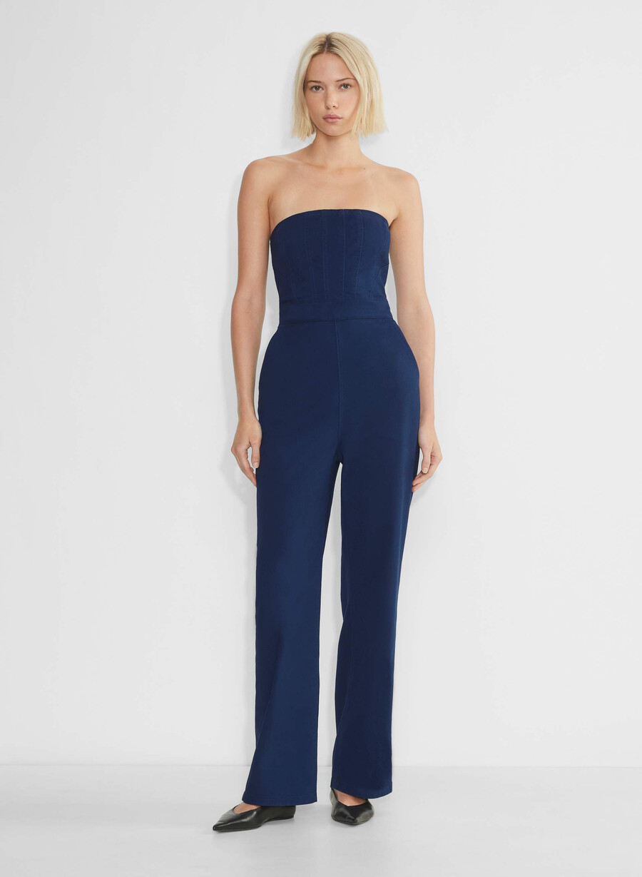 denim forum 90-talets zoe denim jumpsuit under pressring