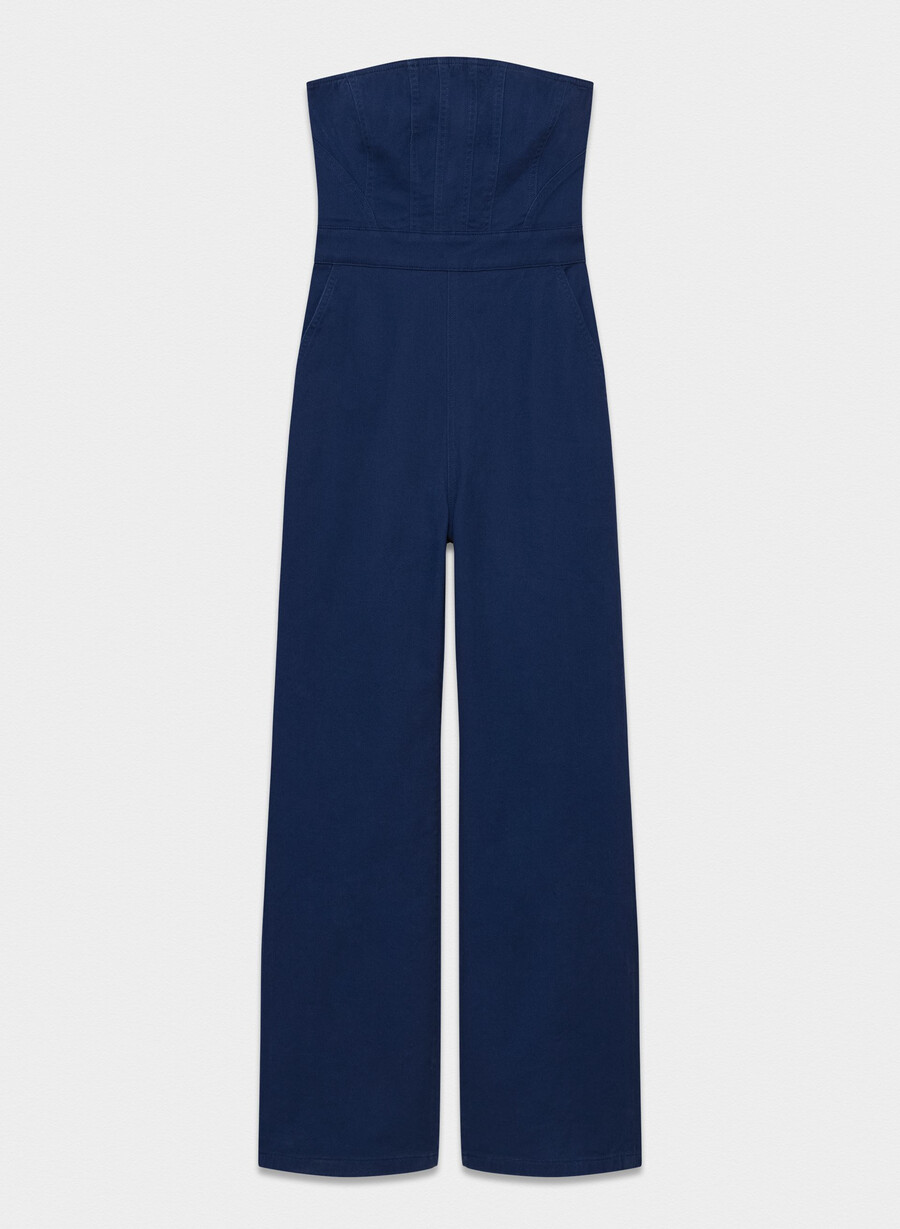 denim forum 90-talets zoe denim jumpsuit under pressring