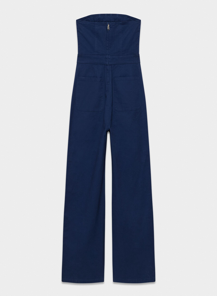 denim forum 90-talets zoe denim jumpsuit under pressring
