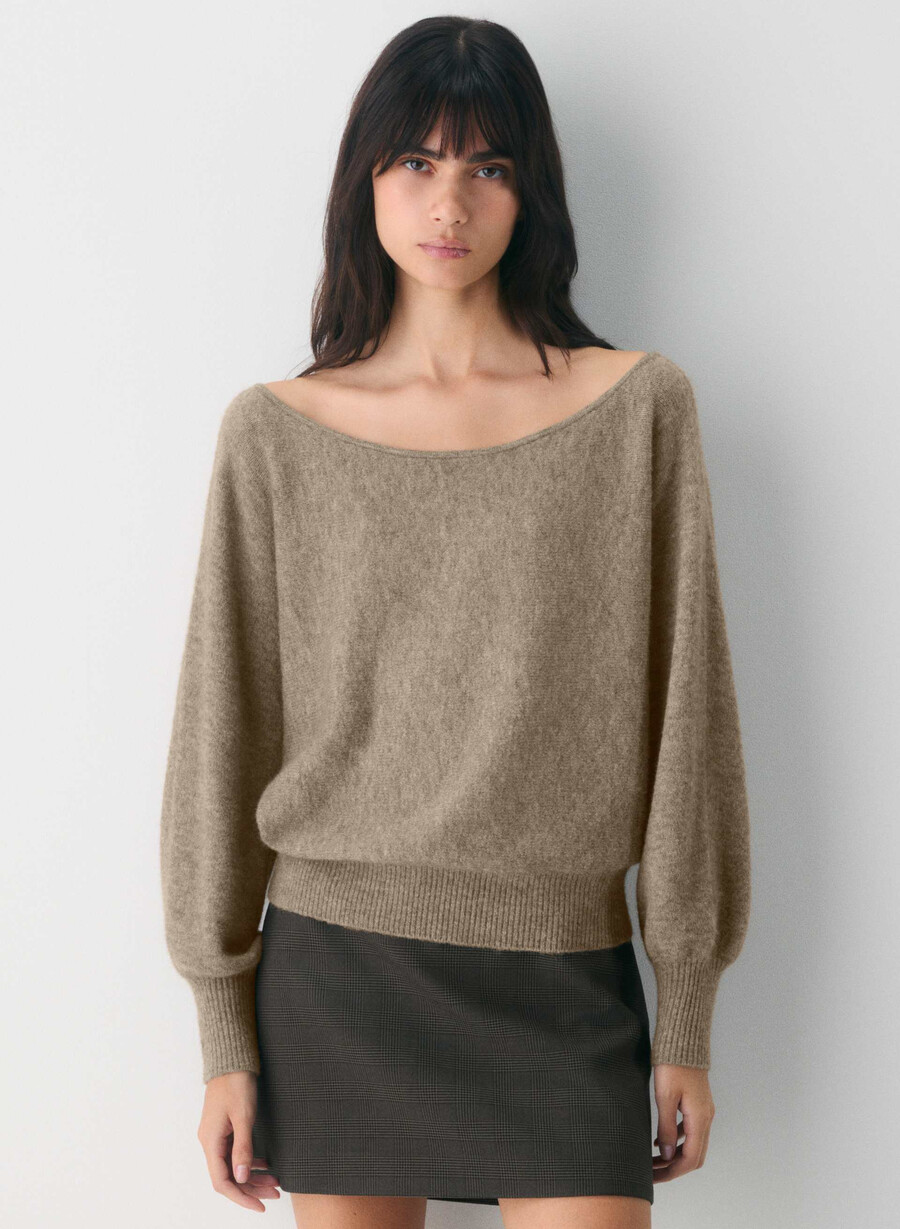 softspoke rhoda-tröja heather nomad taupe