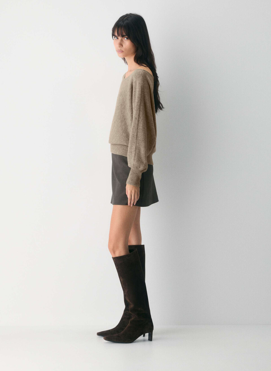 softspoke rhoda-tröja heather nomad taupe