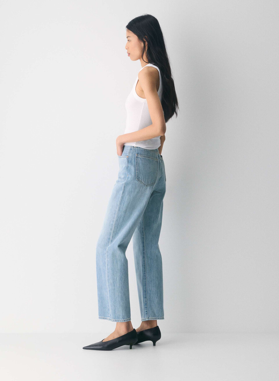denim forum 90-talets marlo högmidjade baggy jeans 7 år blåa taboo