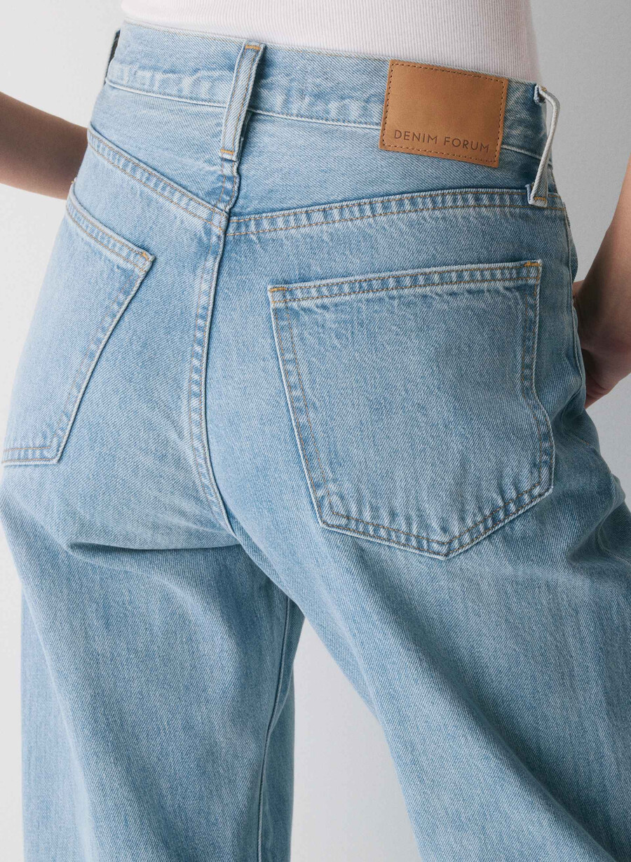 denim forum 90-talets marlo högmidjade baggy jeans 7 år blåa taboo