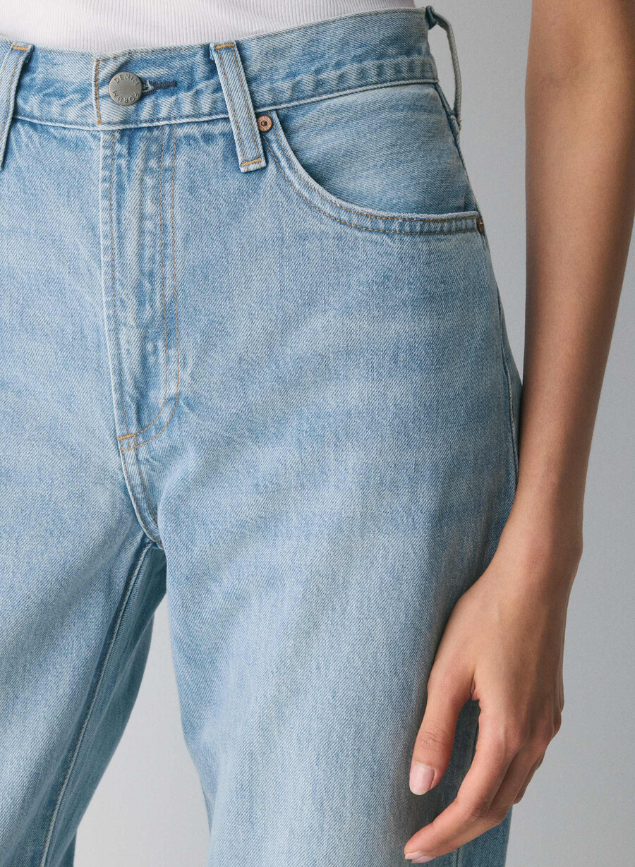 denim forum 90-talets marlo högmidjade baggy jeans 7 år blåa taboo