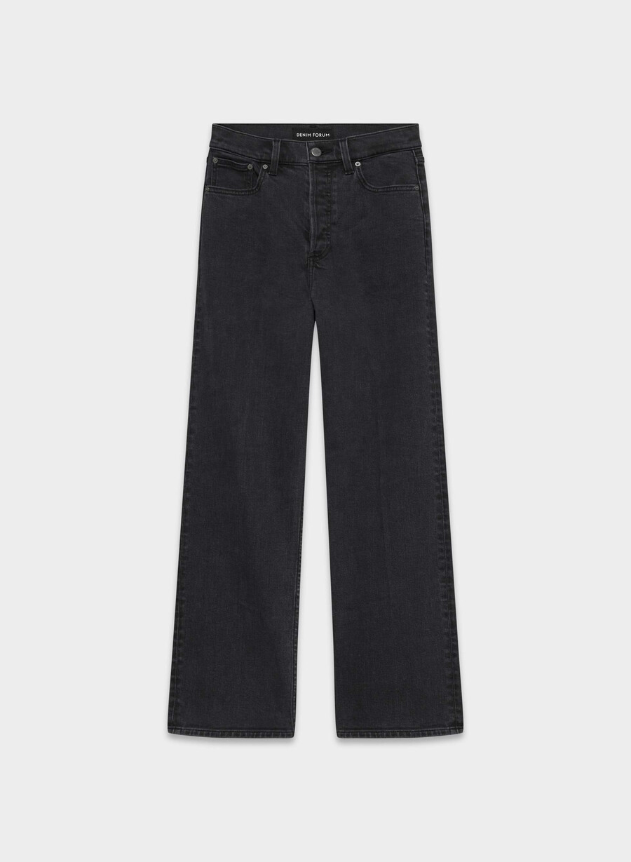 denim forum arlo hi-rise straight jeans svart eyeliner