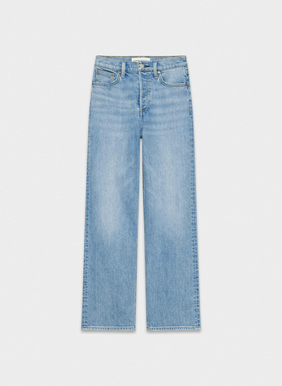 denim forum arlo högmidja raka jeans 7 år blåa taboo