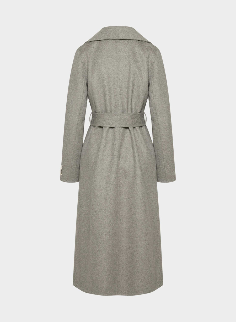 portfolio dubbel ansiktskappa - luxe wool cashmere heather mÖrktaupe