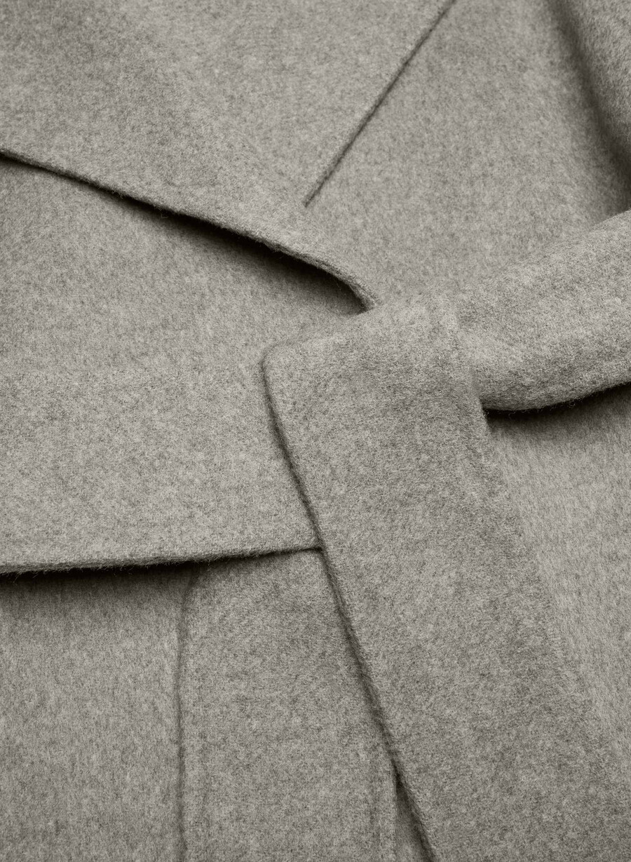 portfolio dubbel ansiktskappa - luxe wool cashmere heather mÖrktaupe