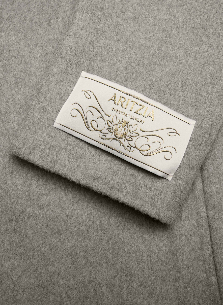 portfolio dubbel ansiktskappa - luxe wool cashmere heather mÖrktaupe