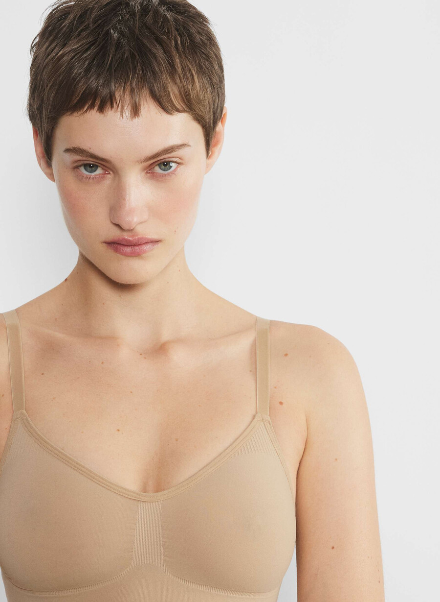 shapeenhance scoop-bralette mjuk brun