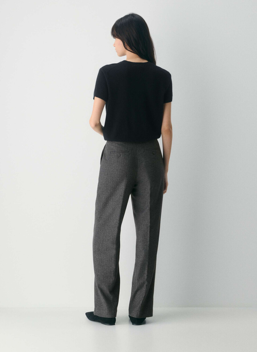 agency byxa - precision wool chaney svartgrÅ