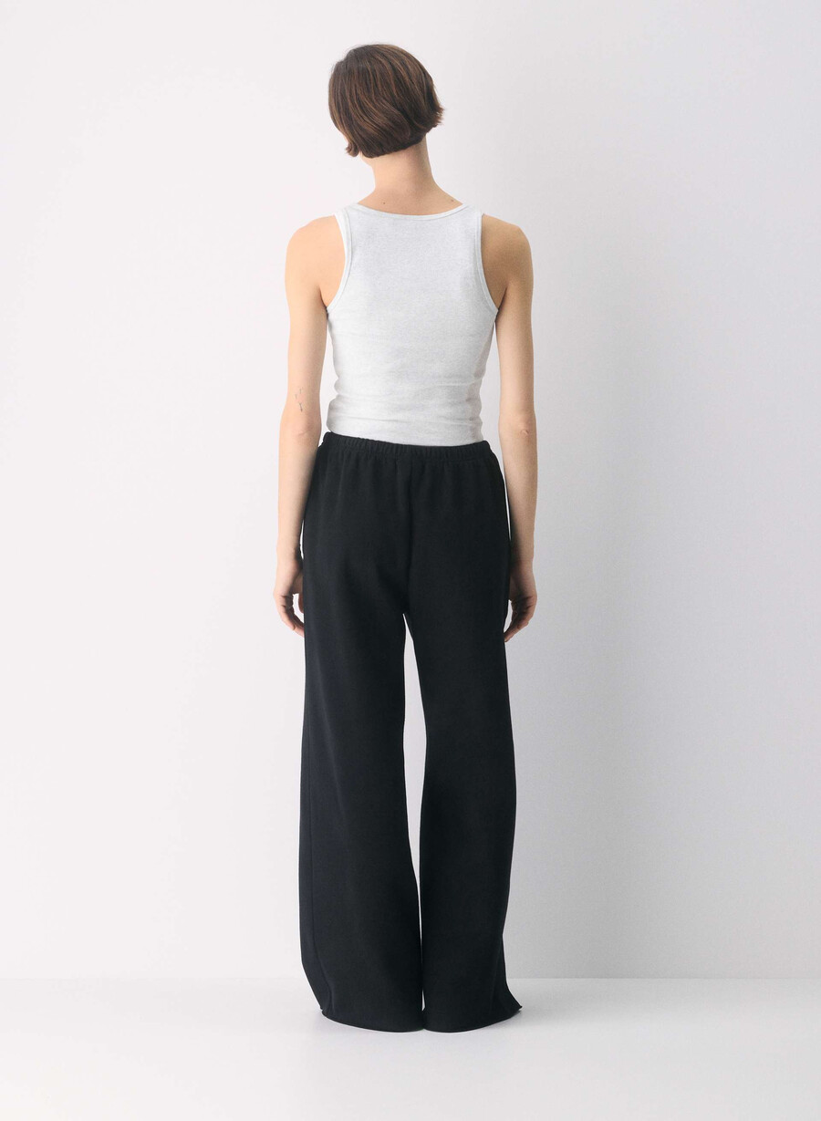 mysig fleece mega flutter mjukisbyxa svart