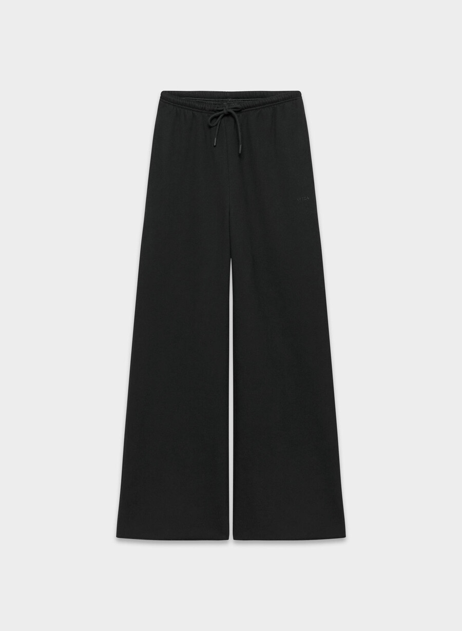 mysig fleece mega flutter mjukisbyxa svart